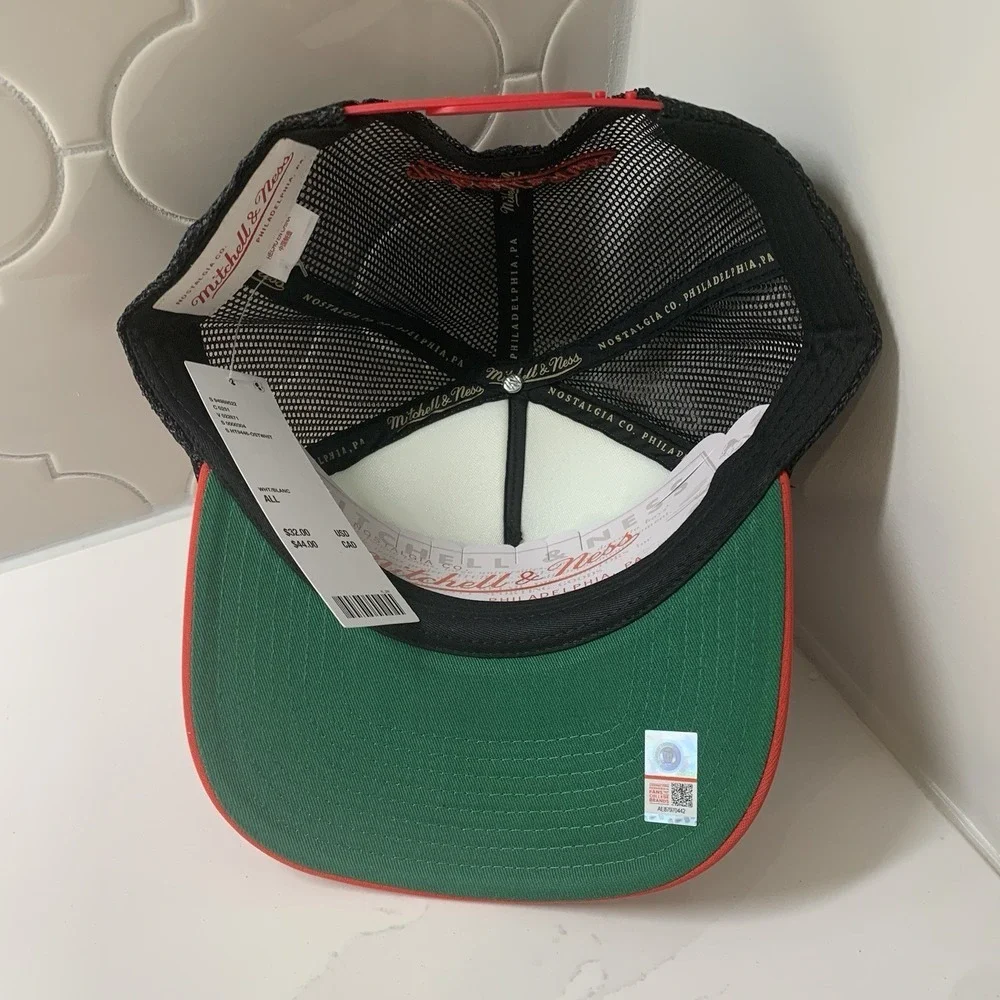 Mitchell & Ness Ohio State Buckeyes Foam Globe Trucker Adjustable Snapback Hat